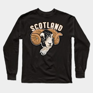 Scottish sheep Cute Scottish Sheep Scotland Souvenir Long Sleeve T-Shirt